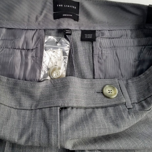 The Limited Gray & Pink Pinstripe Drew Fit Slim Bootcut Pant - Picture 4 of 7